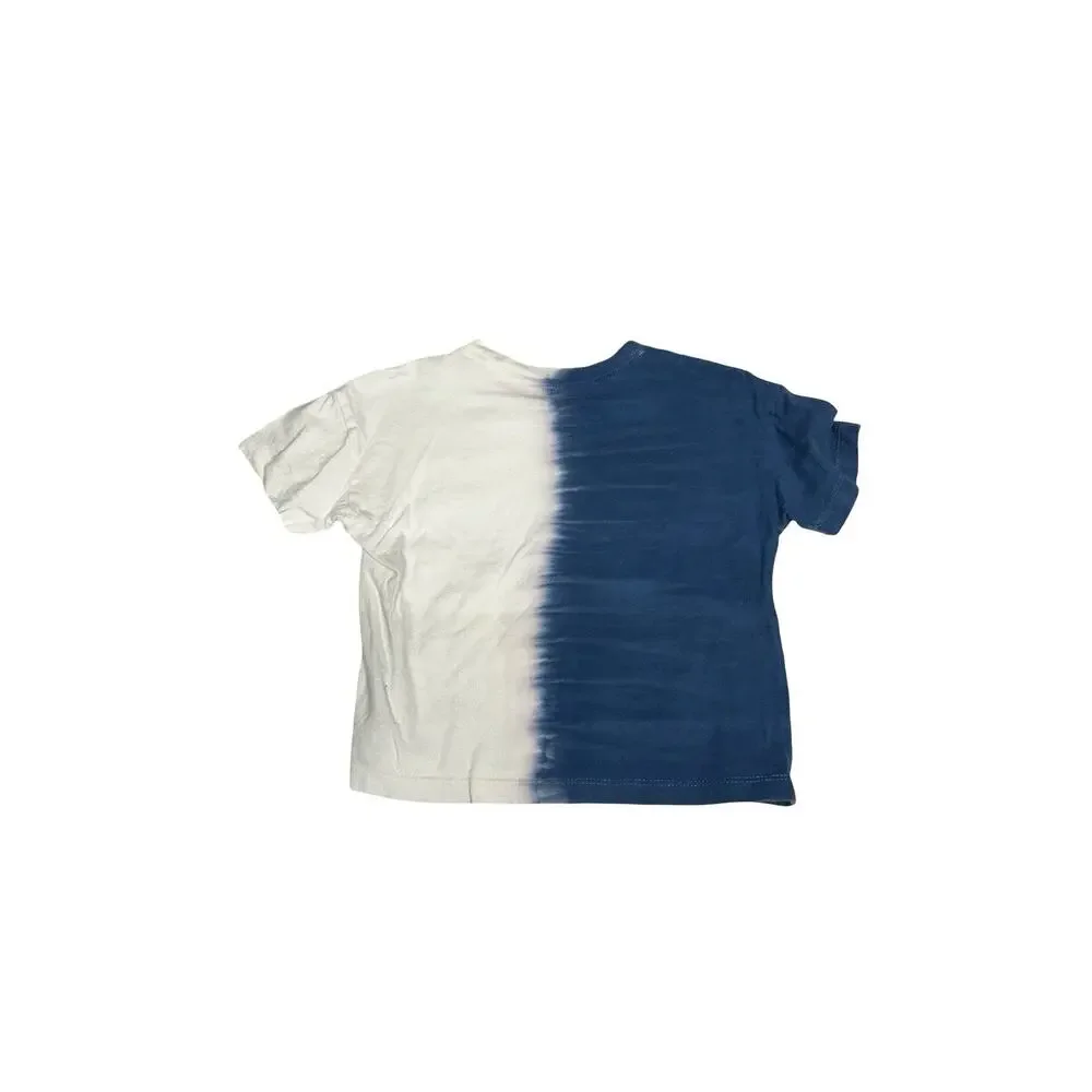 Baby Gap Toddler 2 Years Blue White Colorblock Pocket T-Shirt Short Sleeve